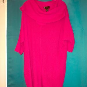 Vibrant Pink Cowl neck sweater/sweater dress